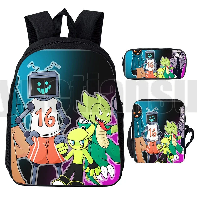 

Hot Game 3D Friday Night Funkin Backpack Kids Pencil Case Shoulder Bag Boys Girls Travel 12/16 Inch Cartoon Book Bag School Bags