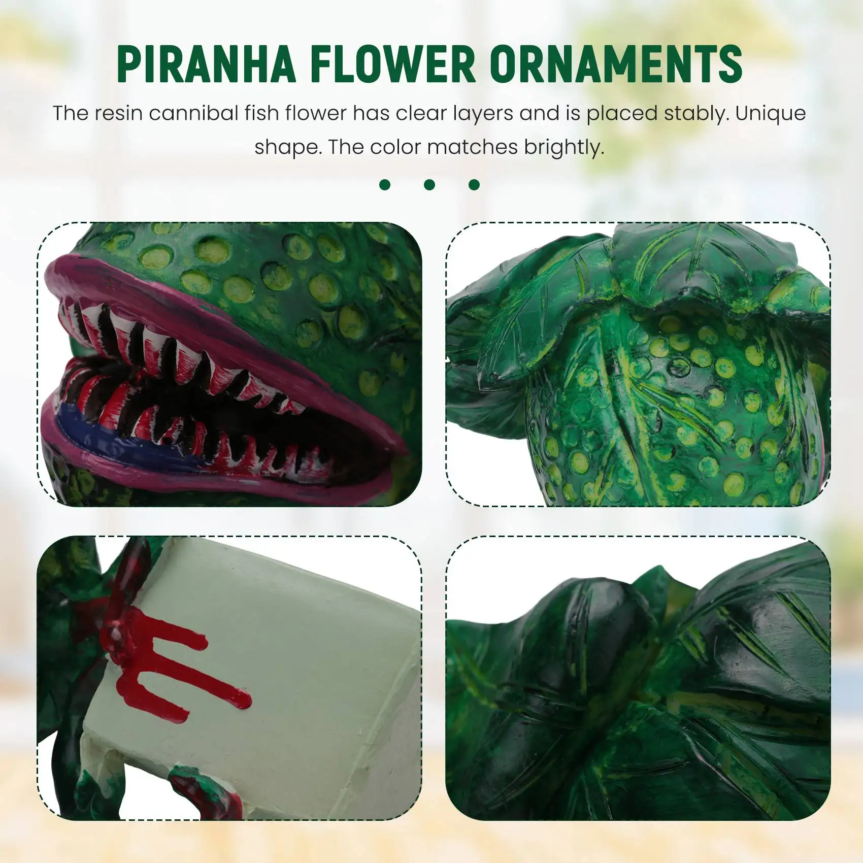 Реплика цветка пираньи, реквизит для фильма, украшения из смолы для двора, маленький магазин ужасов, украшение на Хэллоуин, хит продаж