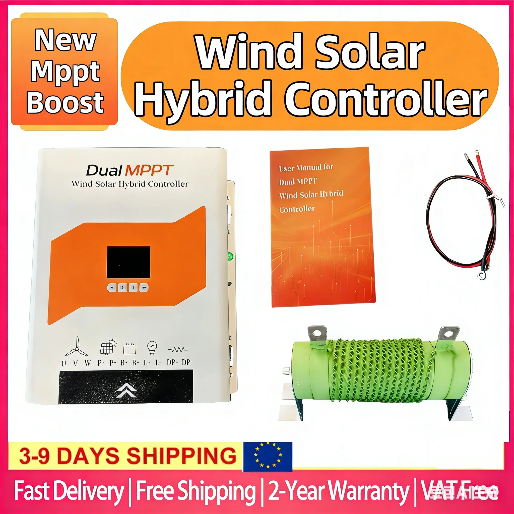 3KW Dubbele MPPT Wind Zonne-energie Hybride Systeem Laadcontroller 24V 48V Automatische Aanpassing Hybride Regelaar