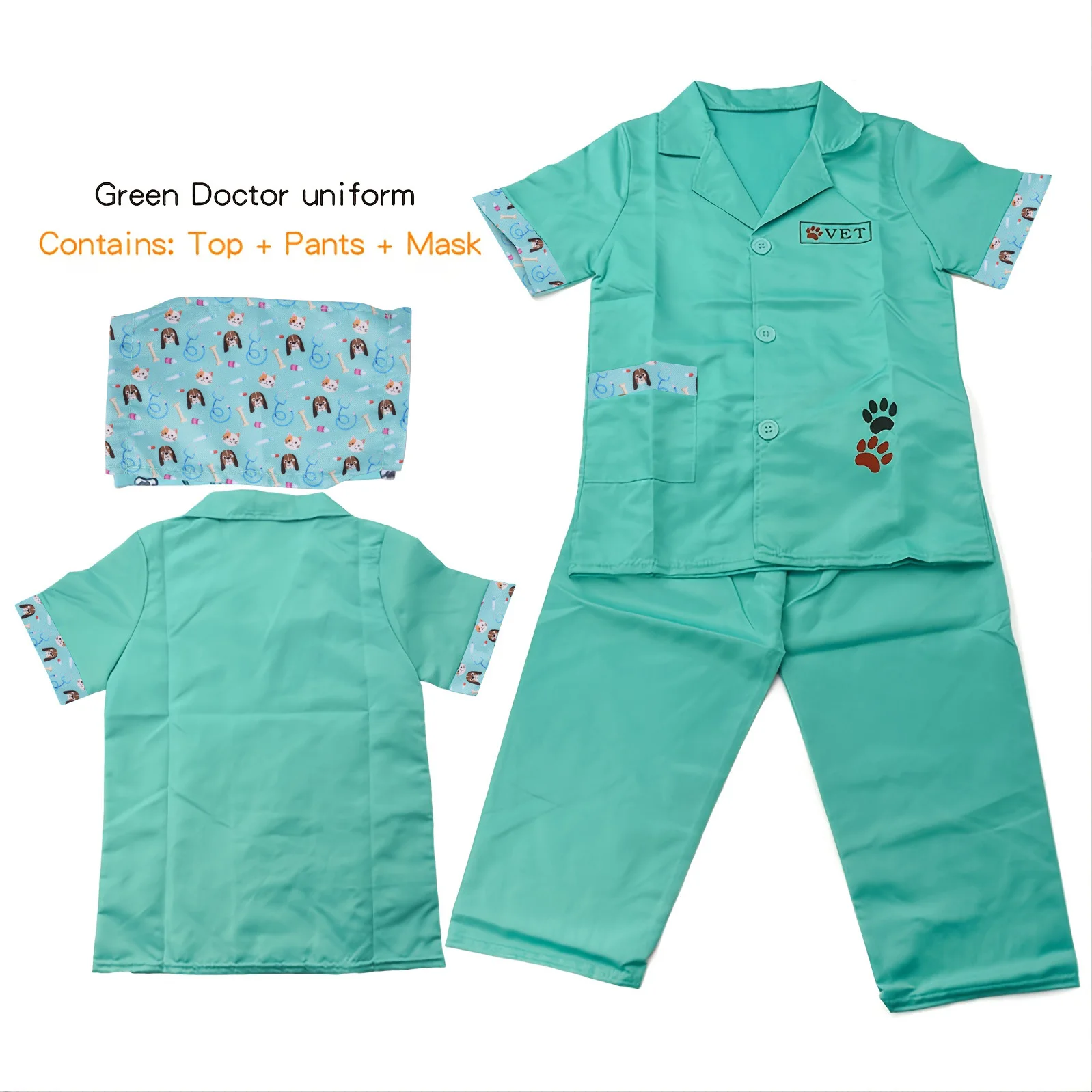 Children\'s Pet Doctor Role-Play Veterinary Clothing Family Dress Up Toys