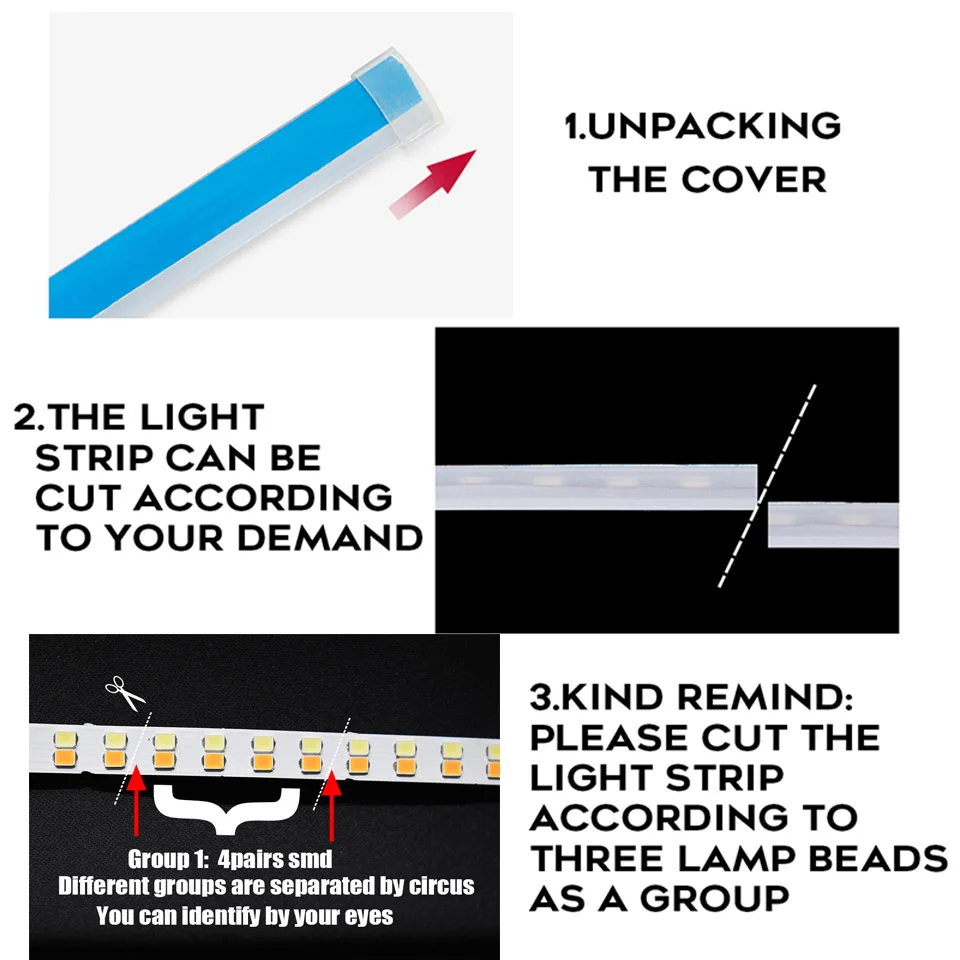 2x 2021 Newest Start-Scan LED Car DRL Daytime Running Lights Auto Flowing Turn Signal Guide Thin Strip Lamp Styling Accessories view 4