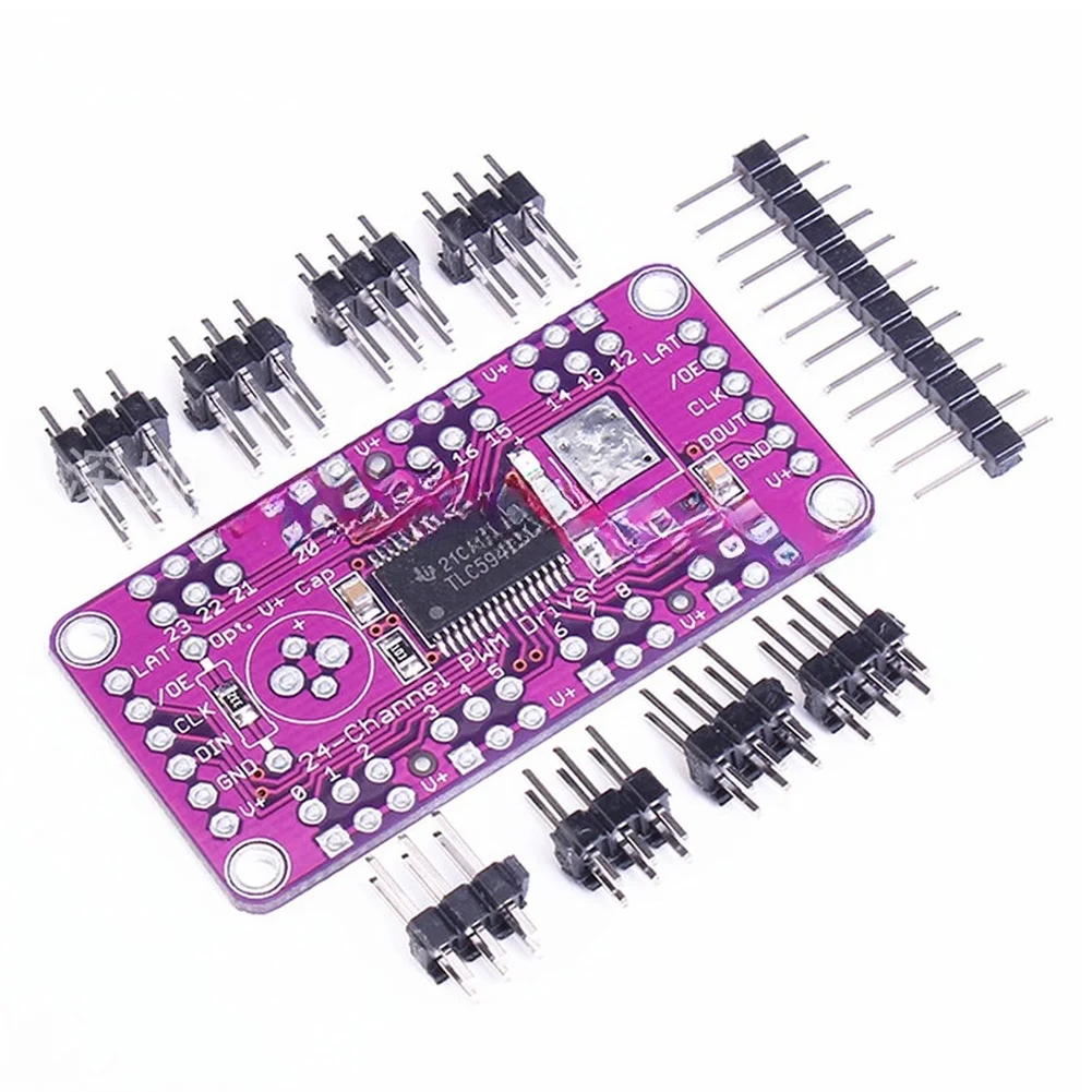 TLC5947 24 Channel 12bit LED Driver Module Featuring 30MHz Data Transfer For Precise Brightness Control Up To 30V