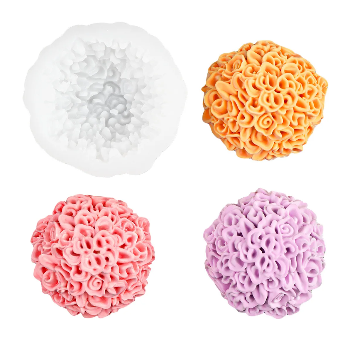 Molde de silicone de crisântemo, faça você mesmo, gesso, aromaterapia, vela, dia dos mortos, calêndula, ornamento, decoração de casa