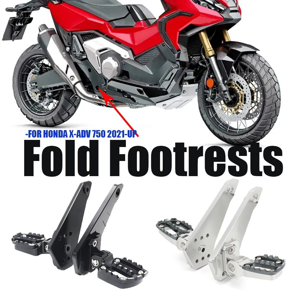 

XADV750 2021 Folding Footrests For HONDA XADV X-ADV 750 XADV 750 Aluminum Alloy Rear Pedal Foot Stand Passenger Foot Pegs