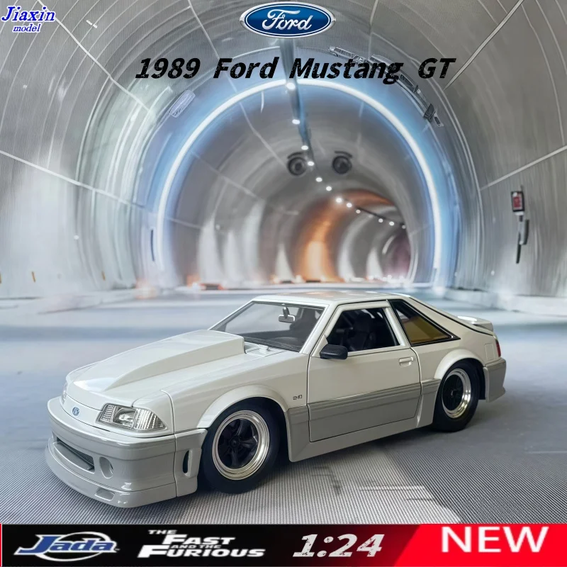 

jada 1:24 Ford Mustang GT 1989 Детальная модель автомобиля из сплава металла — классическая готовая коллекция — статический дисплей