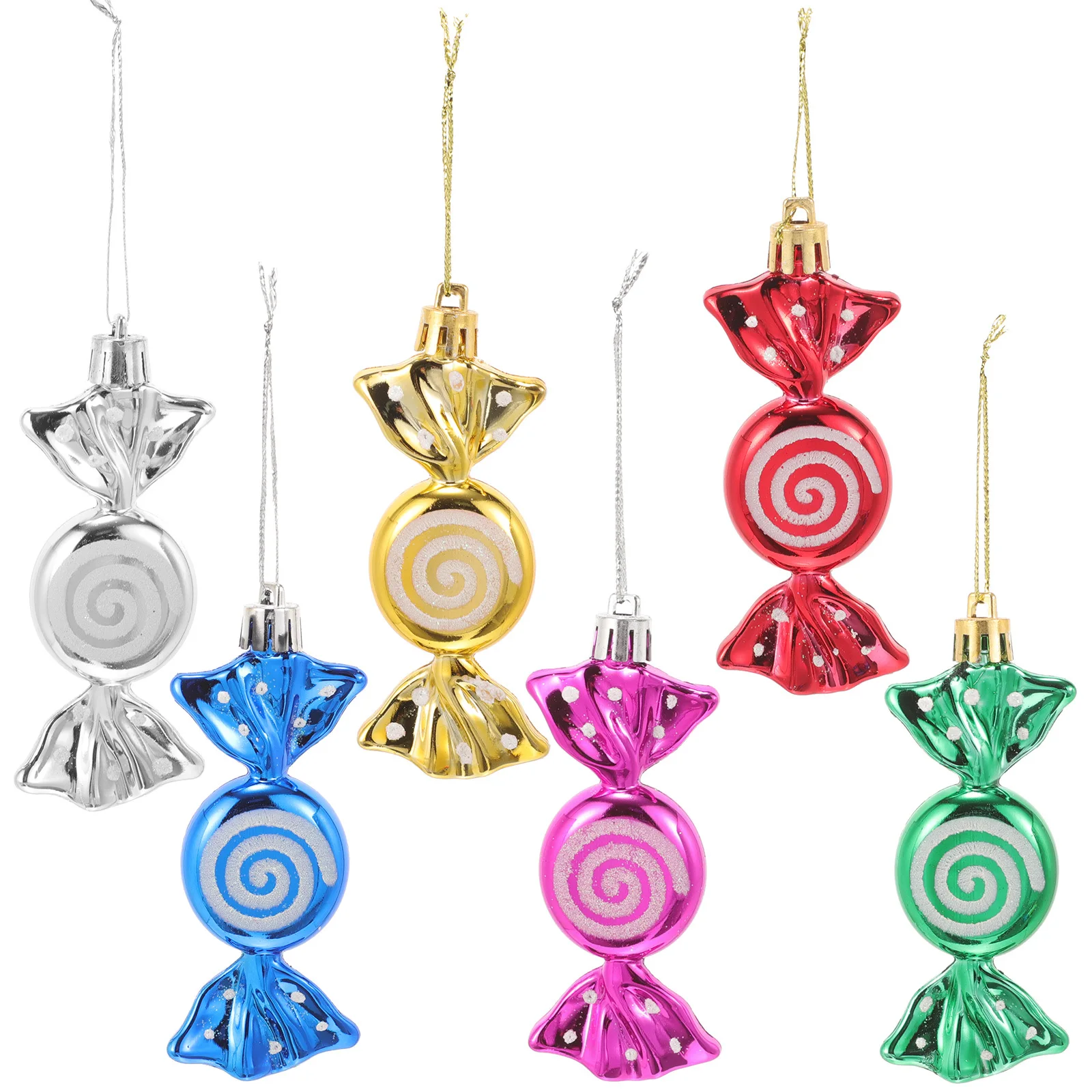 

Candy Hanging Decorations Colorful Plastic Christmas Ornaments for Tree Home Party Festival Decoration Supplies
