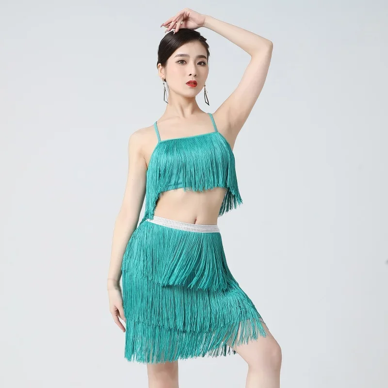 

Comfortable Exquisite Latin dance Sexy Unique Performance clothing Belly dance Spicy style Women's tassels suit