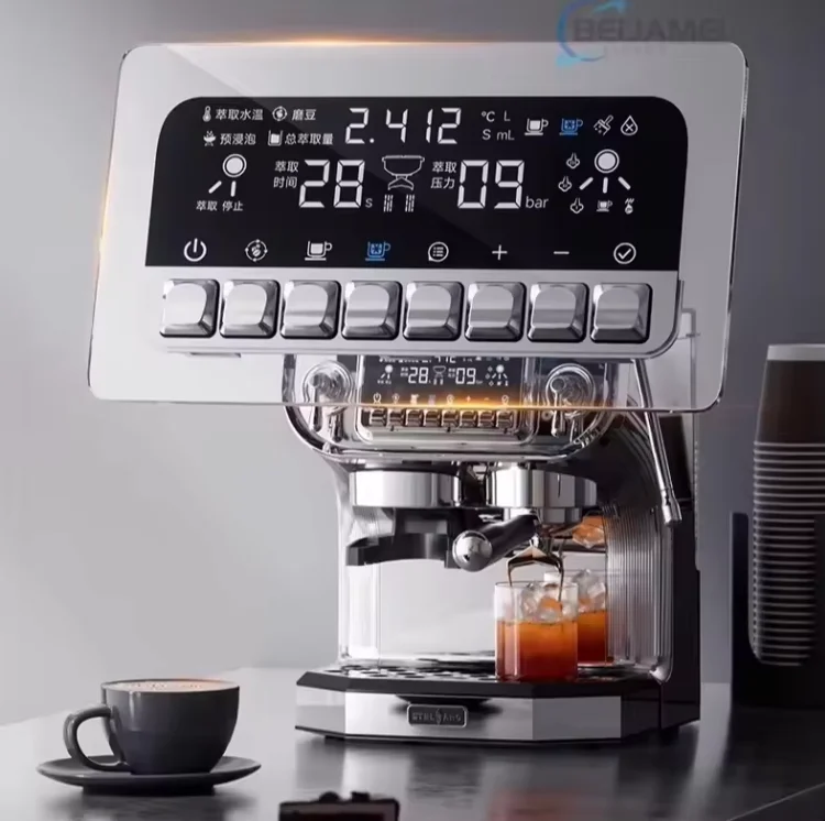 

Stelang ST 530 Semi Automatic Espresso Machine Built In Grinder 15Bar Pump Pressure 58mm For Home Commercial Cafe