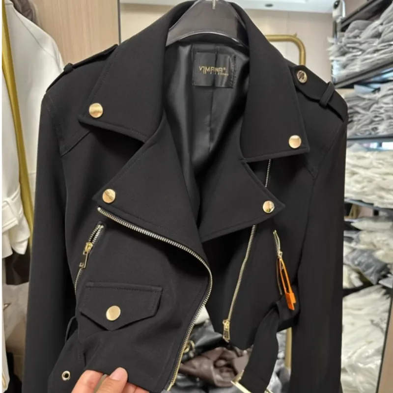 OCEANLOVE Zip bundy Dámské jednobarevné jaro podzim korejská móda krátké outfity vintage streetwear jednoduché chaqueta mujer - náhled 2