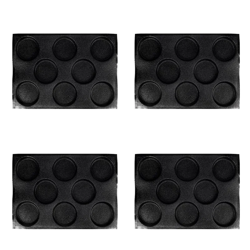 

ABUN-4X 8-луновые формы для булочек для гамбургеров, сетчатые силиконовые формы для хлеба для выпечки, антипригарные перфорированные формы для выпечки