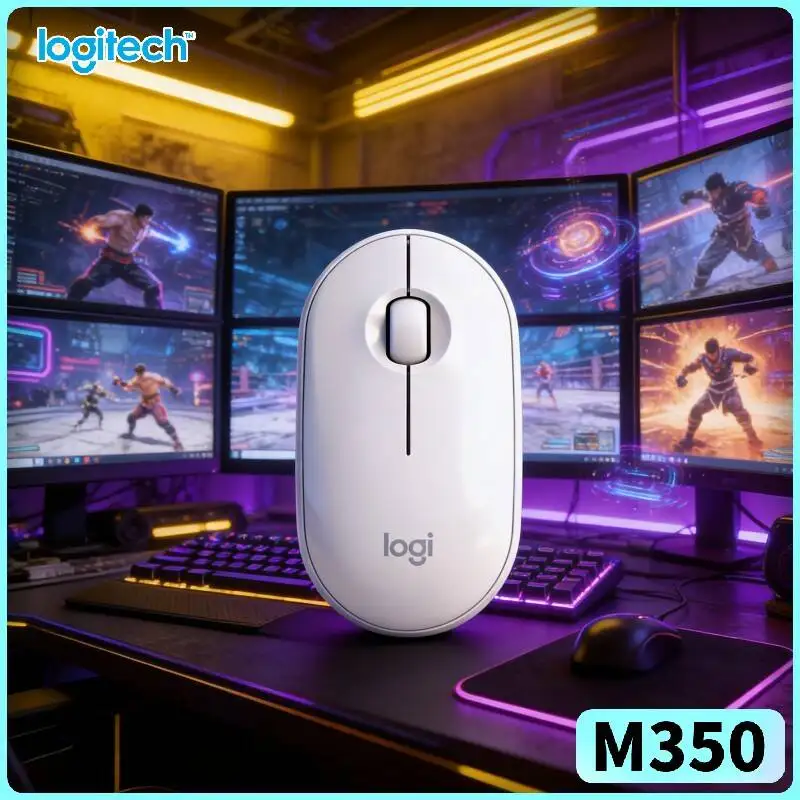 Logitech M350 Portable Silent Mouse - Thin Build, 90% Noise Reduction, 77g Light, USB Storage, Home Office Pick