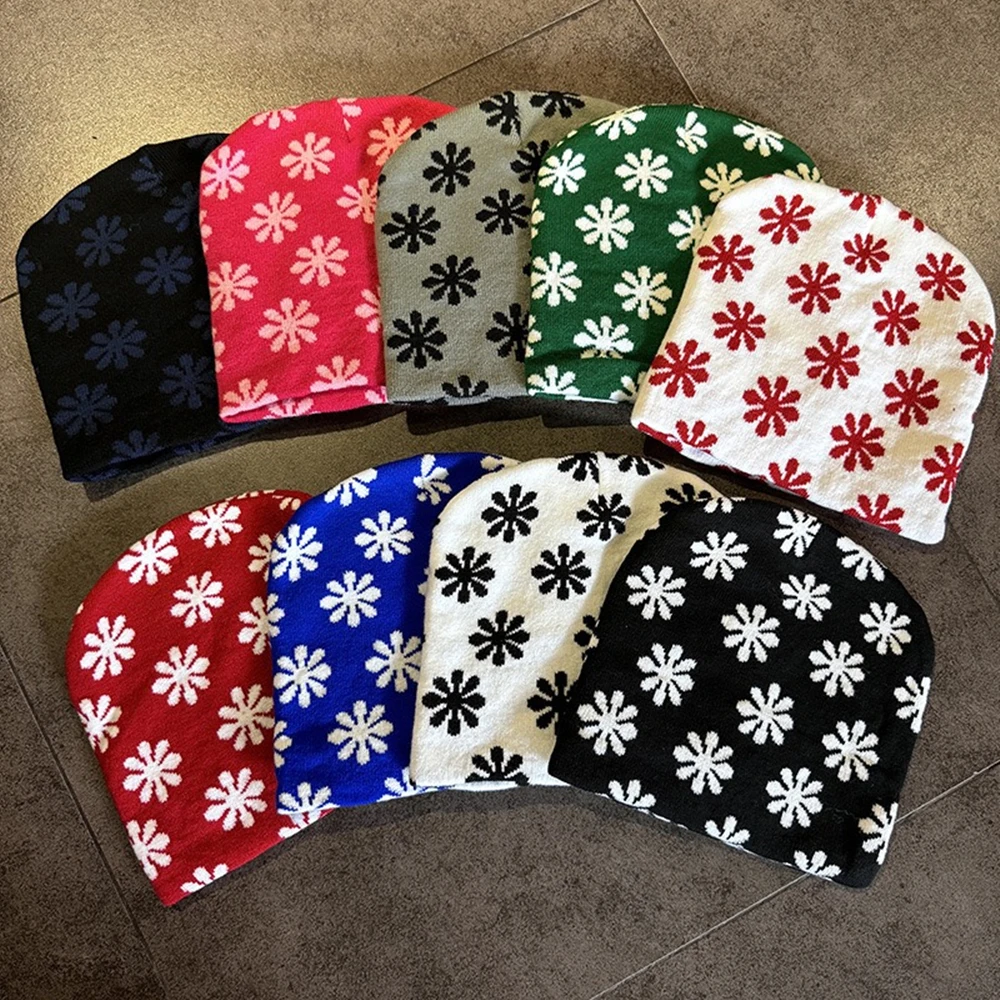 Niche Brand High Quality Graphic Print Simple Casual Hat 100%Cotton Outdoor Cap Stretchable Winter Beanie Men Women