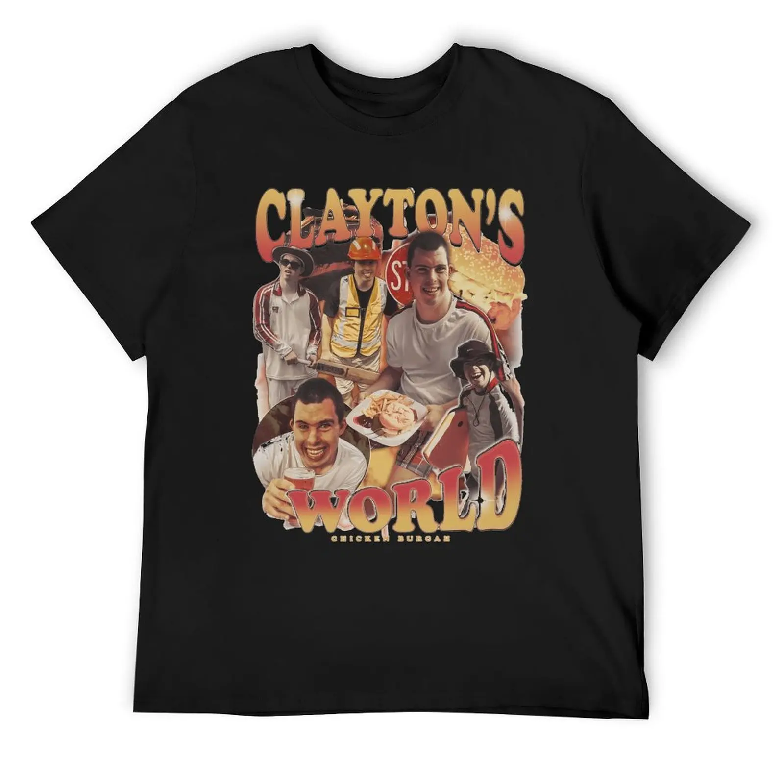 

Vintage Clayton'S World T-Shirt tees vintage clothes cotton graphic tees heavyweights workout shirts for men