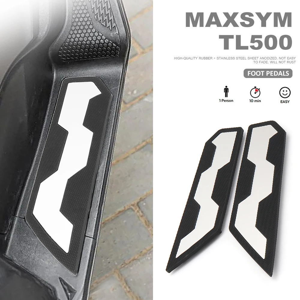 

New Motorcycle Accessories Rubber Foot Pegs Pedals Footrest Footpegs For SYM Maxsym TL 500 MAXSYM TL500 tl500