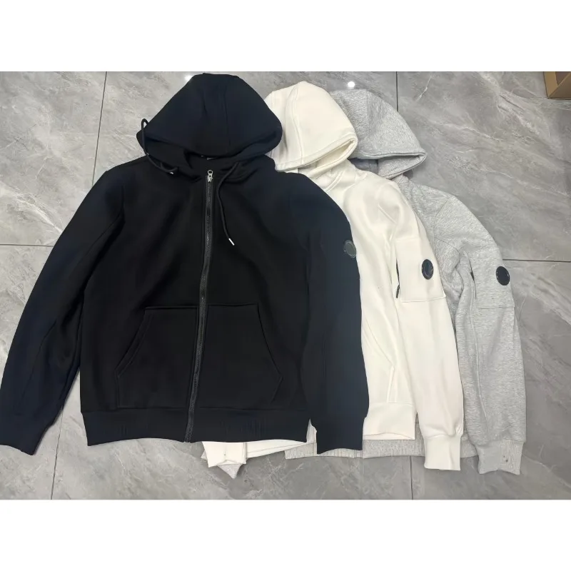 Y2K veste sweat à capuche veste cardigan pour hommes avec polaire, couleur unie décontracté couple lentille badge veste veste coréenne pour hommes