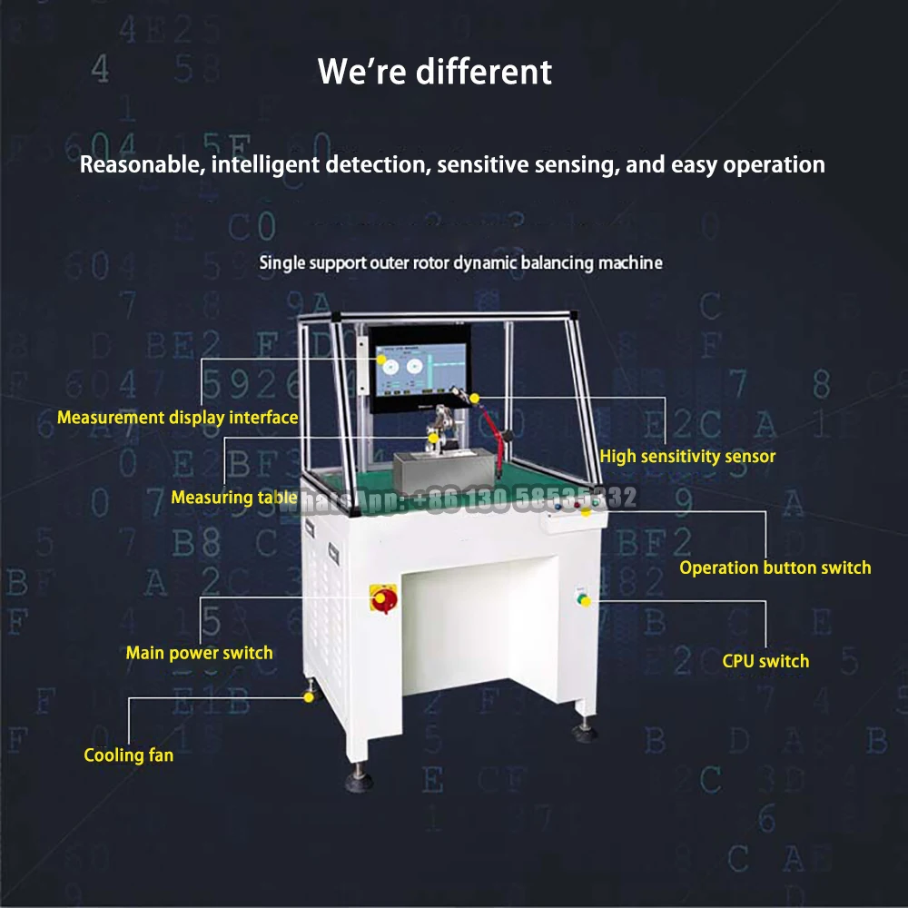 YDW-0.25DW عالية الدقة فرش السيارات الدوار آلة التوازن الديناميكي المحرك آلة التوازن الديناميكي