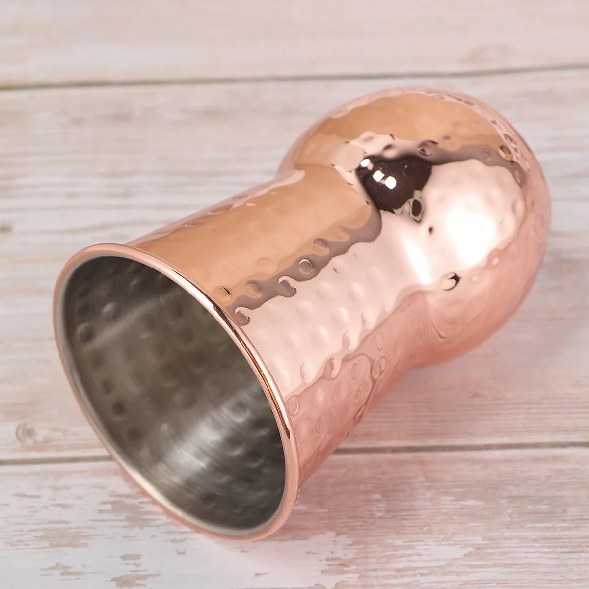 Taza de vino de acero inoxidable dorado rosa de 400ml, aislada, reutilizable, irrompible para Bar, fiesta, Picnic, cóctel, mula de Moscú, Highball