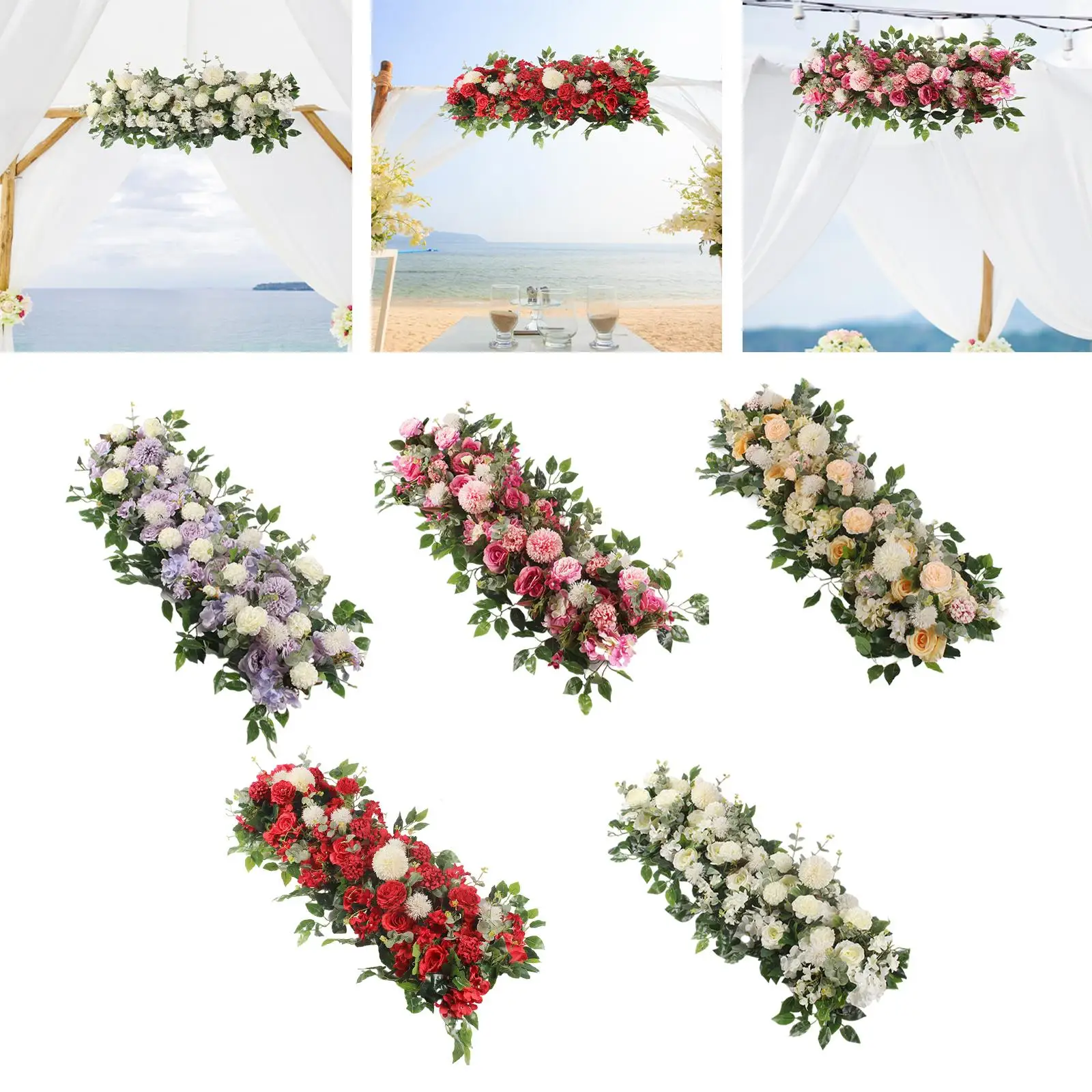 

Artificial Wedding Arch Flowers Hanging for Holiday Backdrop Decoration