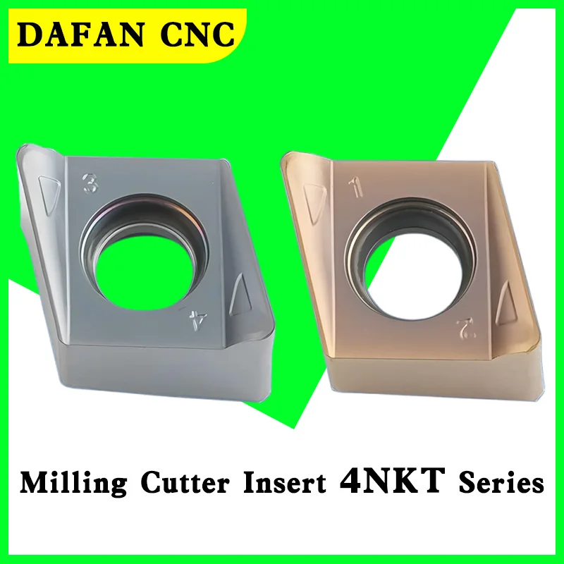 

4NKT100507R High Feed High Efficiency Double-Sided CNC Milling Insert for Steel and Stainless Steel, Precision Cutting Tool