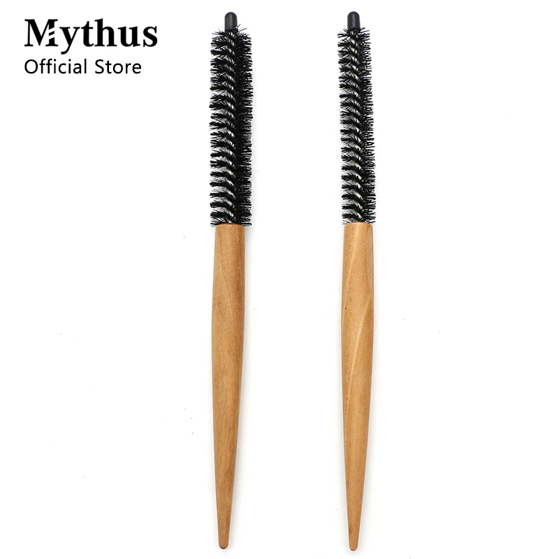 Mythus 16mm 20mm Small Hair Round Brush Short Hair Styling Comb Salon Hair Curling Brush Hair Makeup Comb For Hairdrerssing Tool