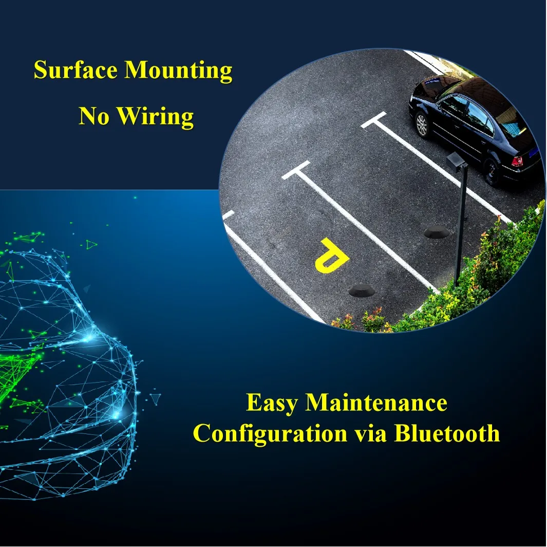 Newest DO201 DO202 Surface Mounting NB-IoT 4G Smart Parking System Ultrasonic Radar LoRaWAN Parking Spot Occupancy Sensor
