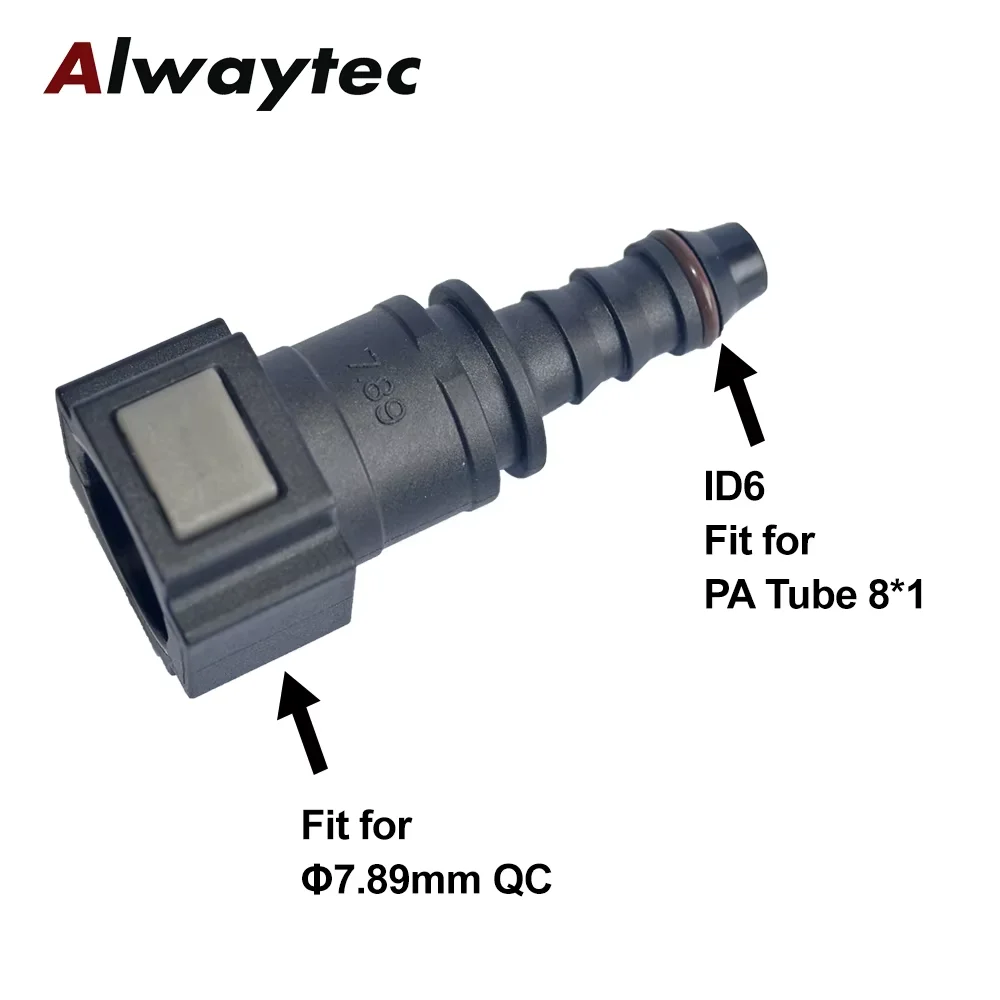 Car Fuel Line Quick Connect Hose Coupler ID8 7.89 Rubber Nylon Oil Line Pipe Adapter Disconnect Release Hose Connector for Car