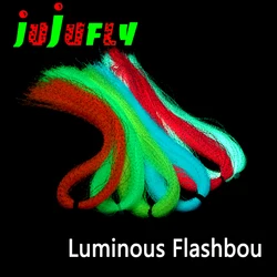 2packs glow in the dark Luminous Twisted Flashabou Crystal Flash Tinsel For Lure Fishing Jig Hook Sabiki Rig Making Materials