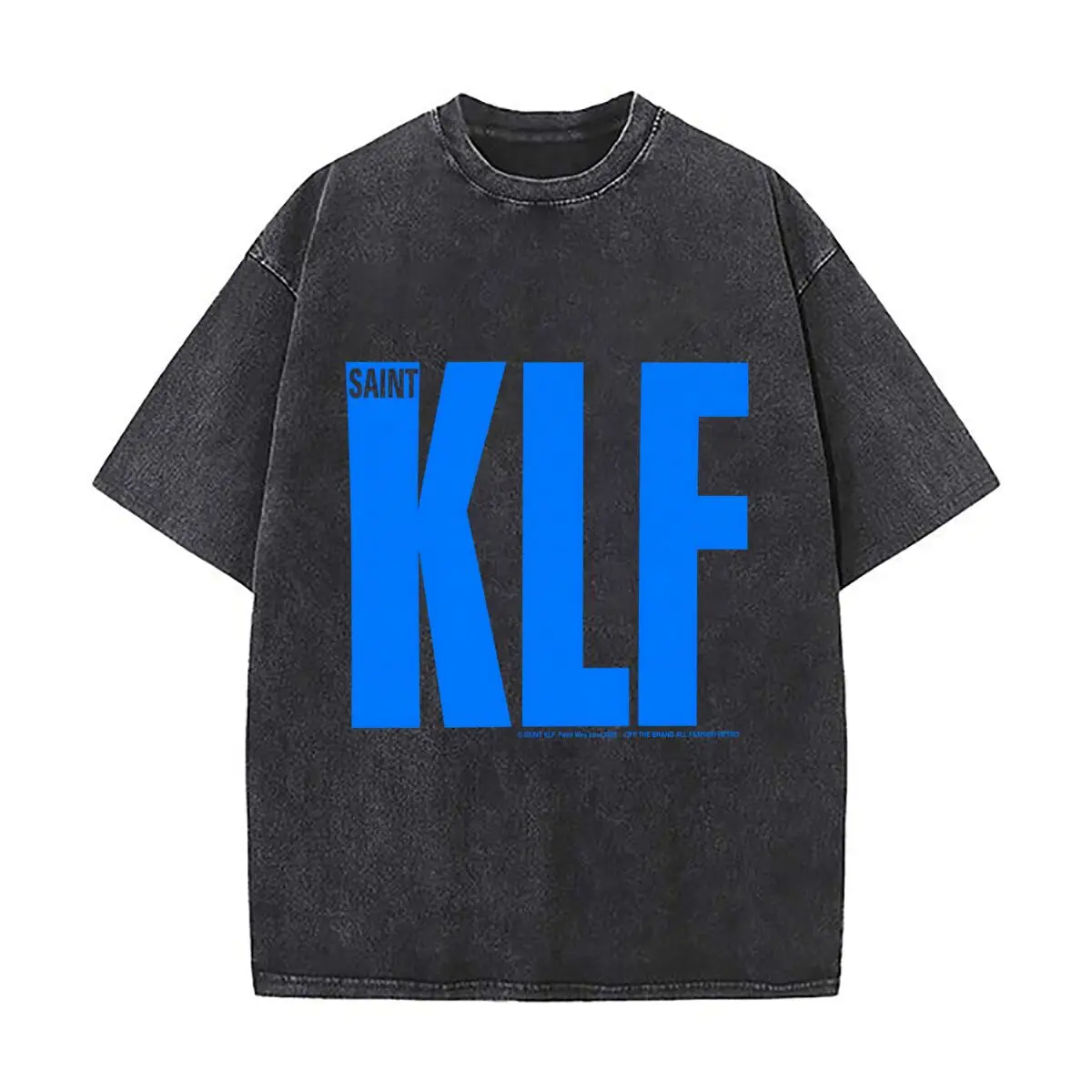 Saint Klf Paint Way Line 2385 Off The Brand Fashion Retro Distressed Vintage Oversized Streetwear Tops for Coffee Dates