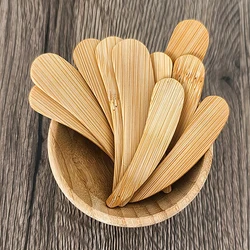 10Pcs Diy Mask Beauty Tool Skincare Cream Spoon Cosmetic Mini Face Clay Ointment Scrub Mask Brush Wooden Bamboo Spatula Curved