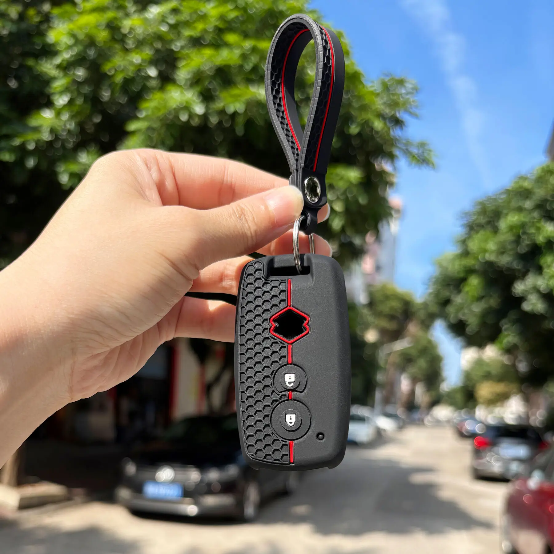 Funda protectora de silicona suave para llave de Suzuki Grand Vitara Swift SX4 S-Cross Sch4 Ignis XL7 Ertiga XI7, accesorios para llavero