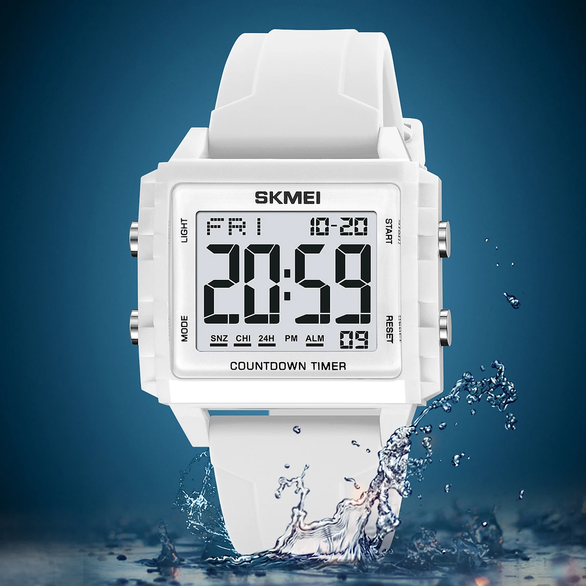 SKMEI Youth Cool Digital Sport Watches For Men Women Students 5Bar Waterproof Stopwatch Countdown Wristwatch Clock