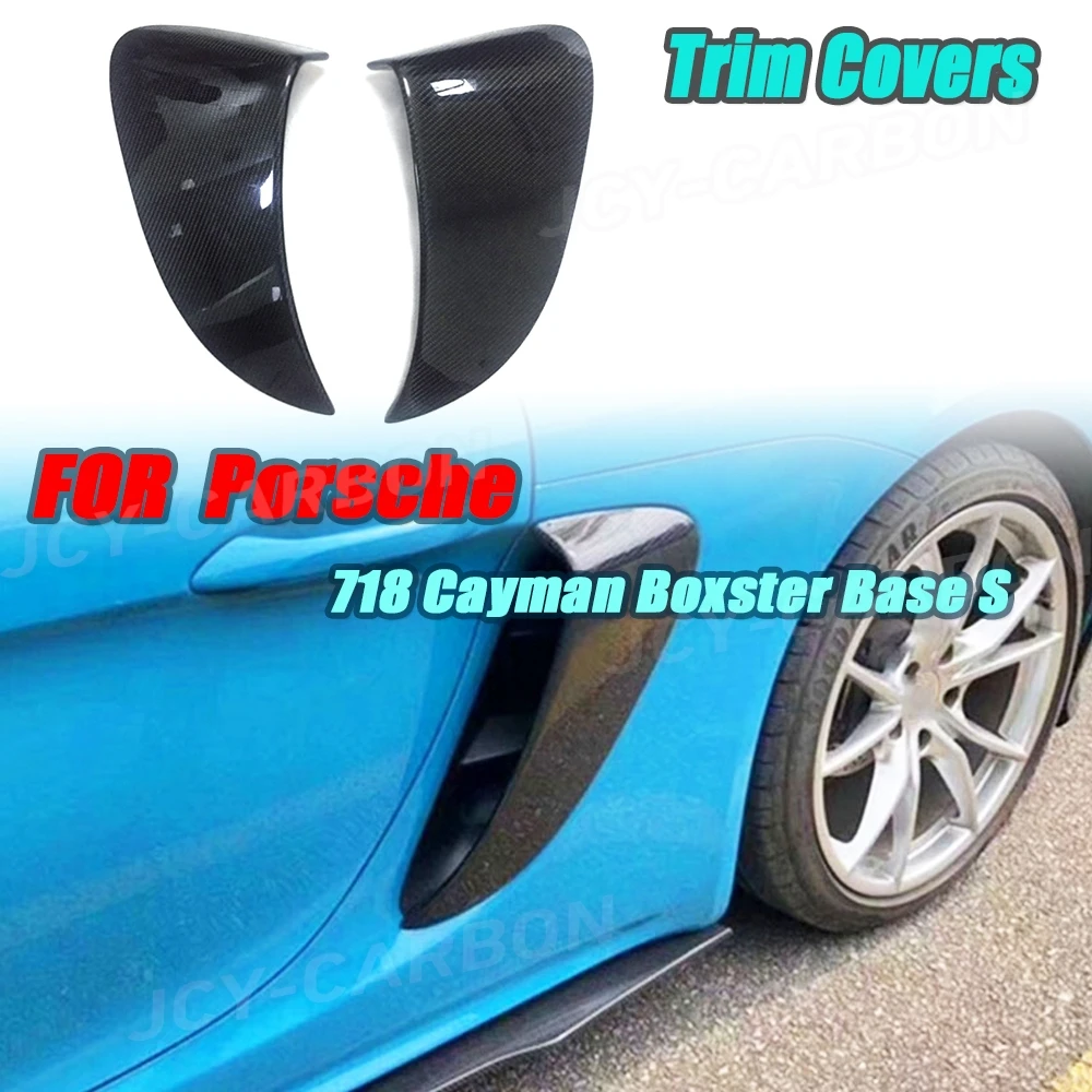 

Сухое углеродное волокно для Porsche 718 Cayman Boxster Base S 2016 2017 2018 2019, накладки на заднее крыло вентиляционного отверстия