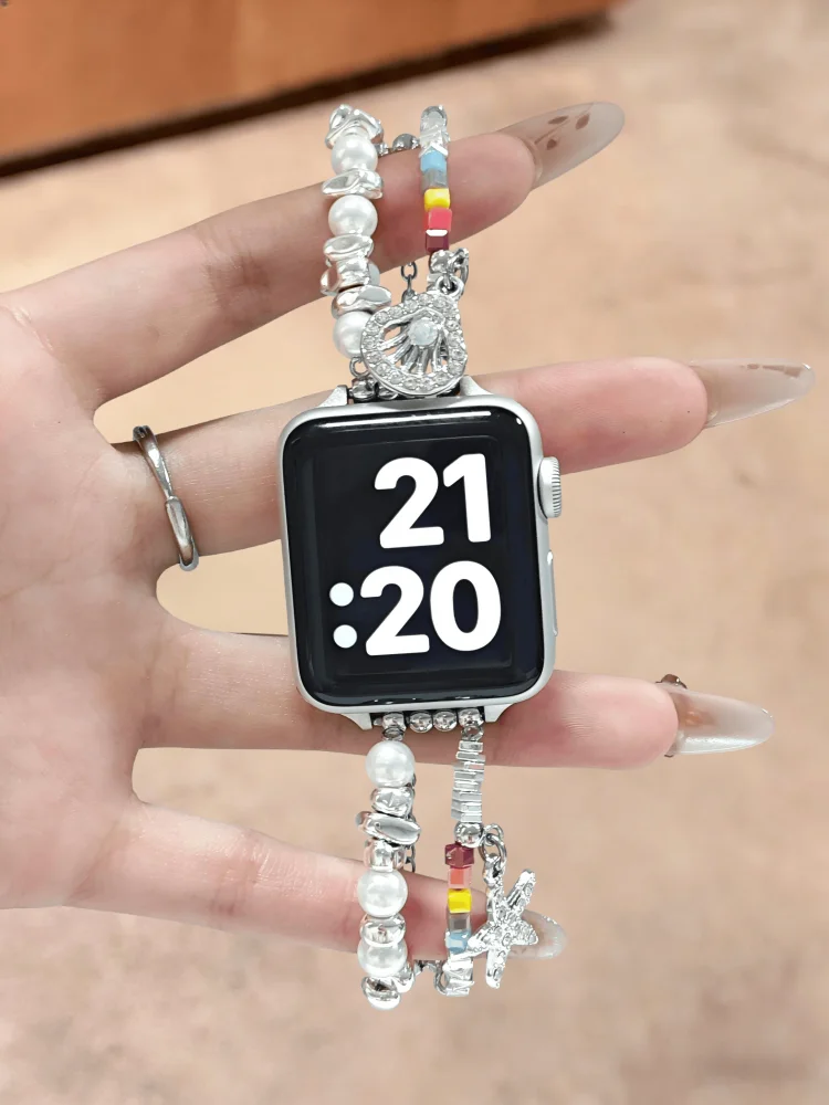 

Simple and luxurious strap compatible with iWatch strap 38mm 40mm 41mm 42mm 44mm 45mm 49mm fashionable handmade strap