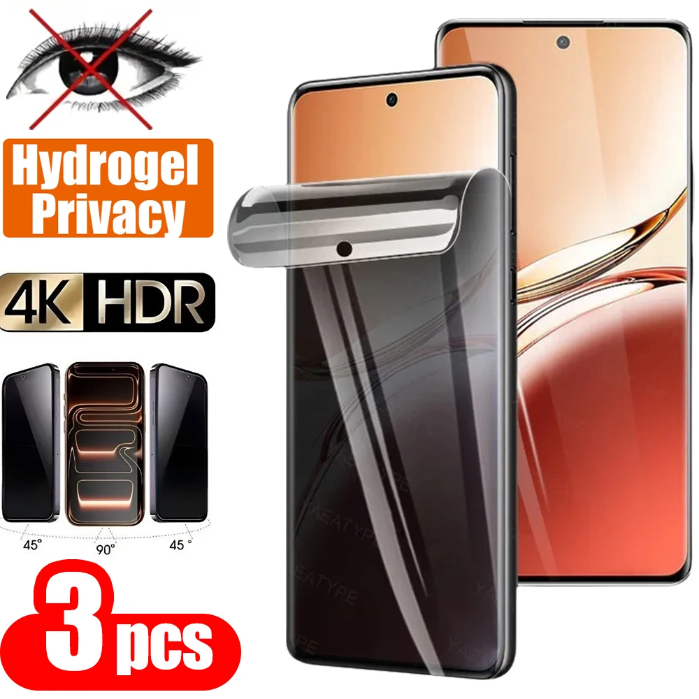 3 Stück Hydrogel-Sichtschutzfolie für Samsung S25 24 Ultra S23 FE S22 Plus, keine Glasfolie, weiche Schutzfolie