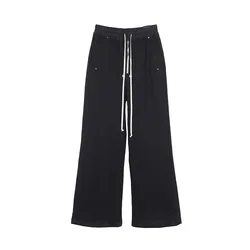 Männer lässig Cargo hosen Gothic Herren bekleidung Herbst solide Jogging hose High Street schwarz lange Hosen