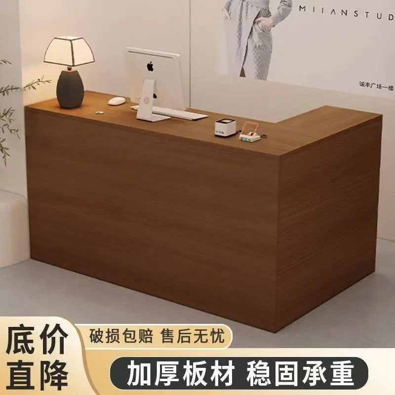Modern Reception Desk for Small Clothing Store Beauty Salon Simple Front Counter Corner Design Women's Shop Checkout Table