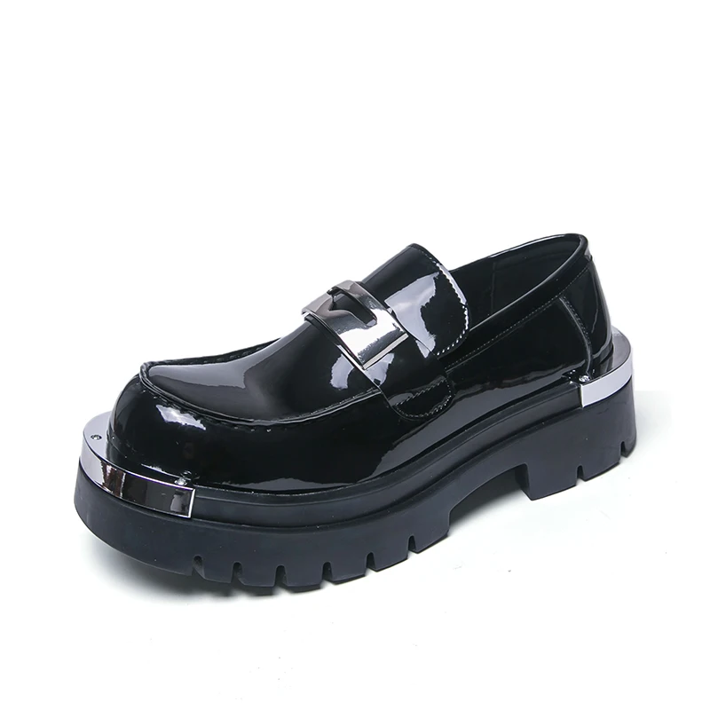 

Men Loafers PU Thick Sole Comfortable Anti Slip Trend Business Men Shoes Size 38-46