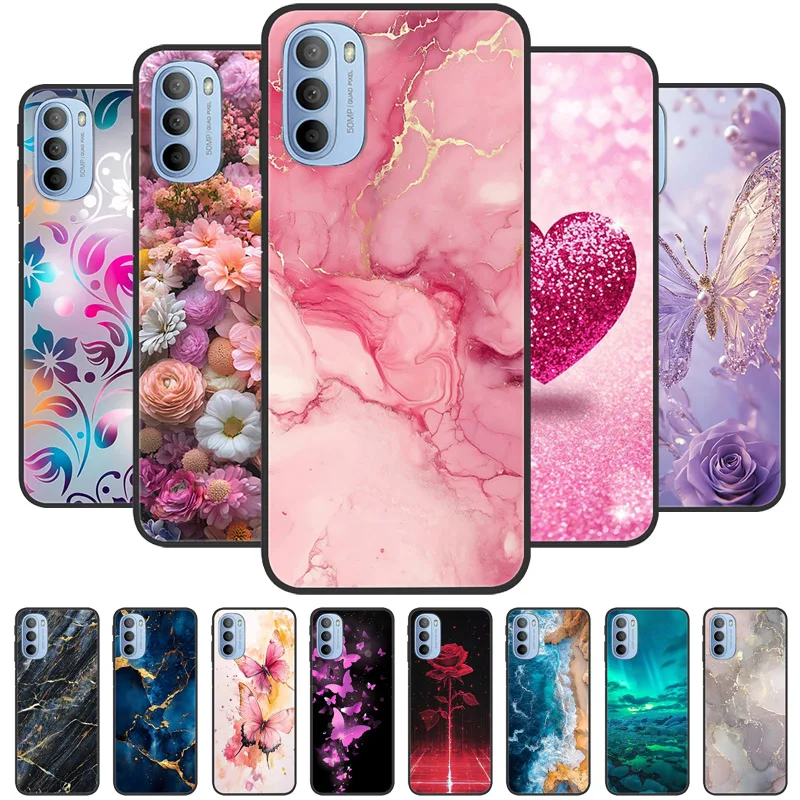 Funda de silicona suave mate con efecto mármol para Motorola Moto G31, compatible con Moto G41, G31, G51 5G, cobertura total, carcasa para teléfono G 41.