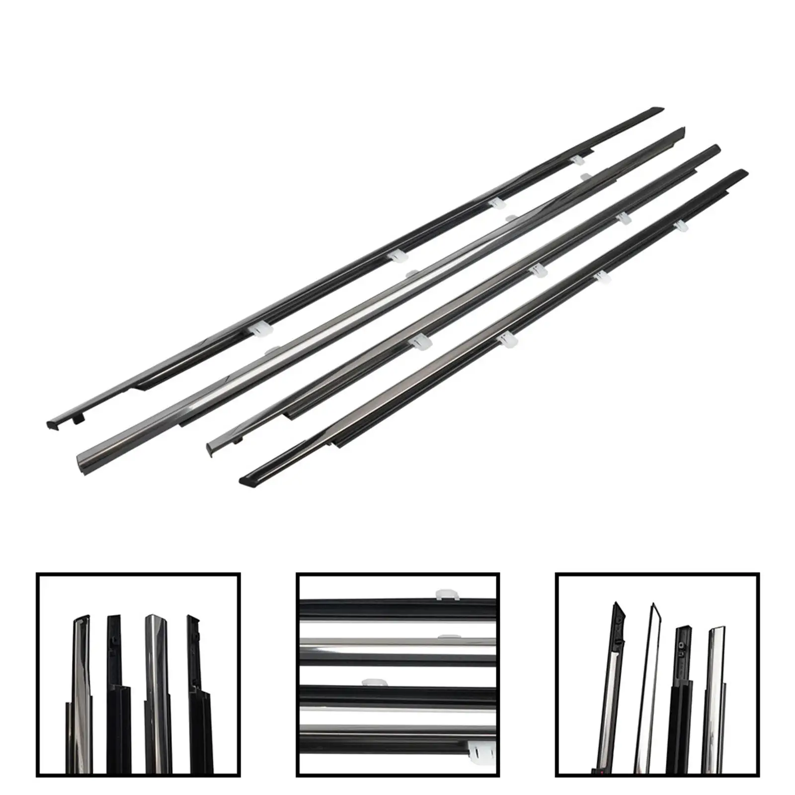 Honda Accord 2008-2012 Window Sweep Belt Weatherstrip Replacement Car Window Sealing Strip Protective Windproof Trim