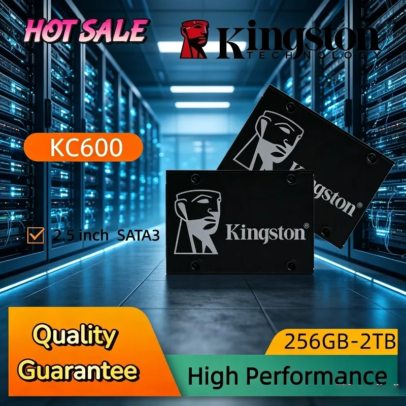 2.5 inch SATA 3 Hard Disk HD SSD Internal Solid State Drive HDD Desktop Laptop Reliable High Speed Kingston KC600 SSD 256GB-2TB