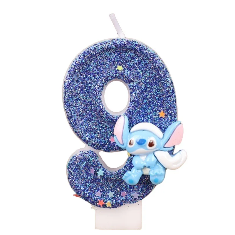 الإبداعية اليدوية غرزة حفلة عيد ميلاد شمعة رقمية كعكة عيد ميلاد الديكور الترتر شمعة رقمية