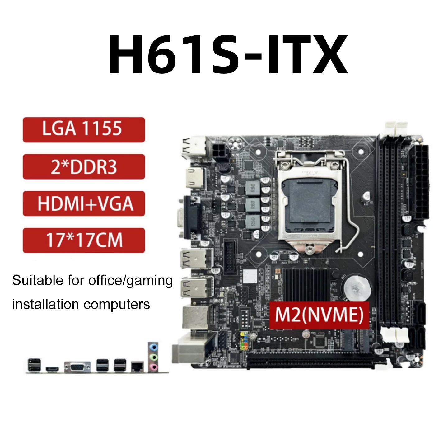New desktop computer ITX mini motherboard with M.2 motherboard H61S-ITX H81S-ITX H510-ITX H310-ITX B75-ITX B85M-ITX B450-ITX