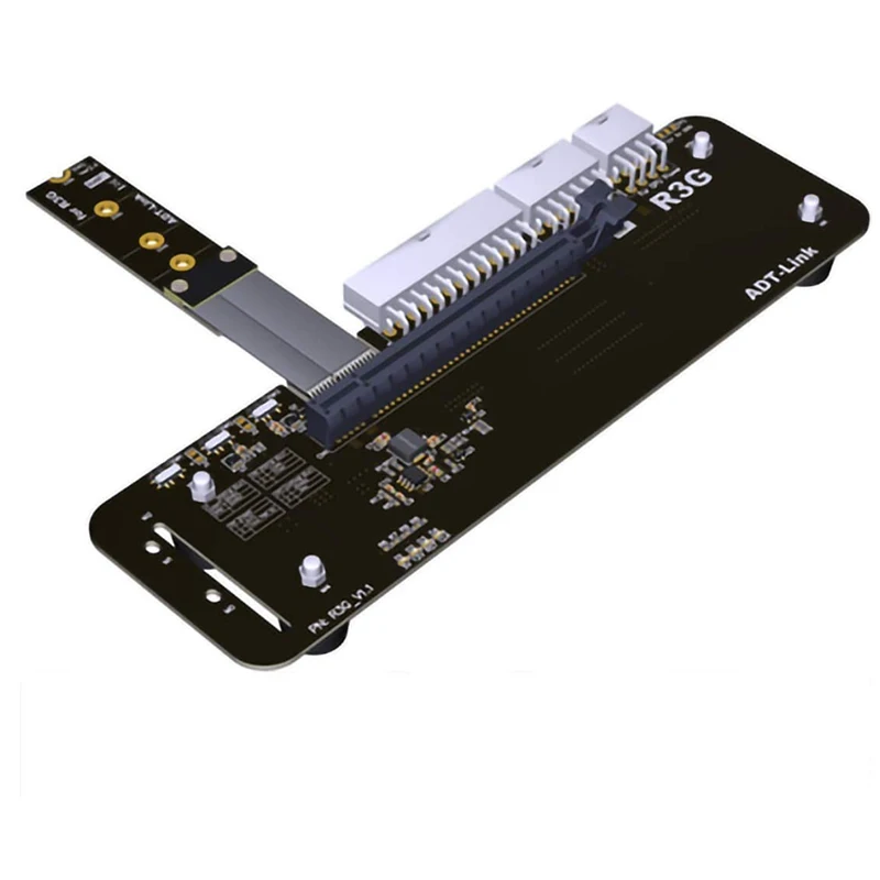 

M.2 Key M NVMe External Image Card Stand Bracket with PCIe3.0 X4 Cable 50cm 32Gbs for ITX STX NUC VEGA64 GTX1080Ti