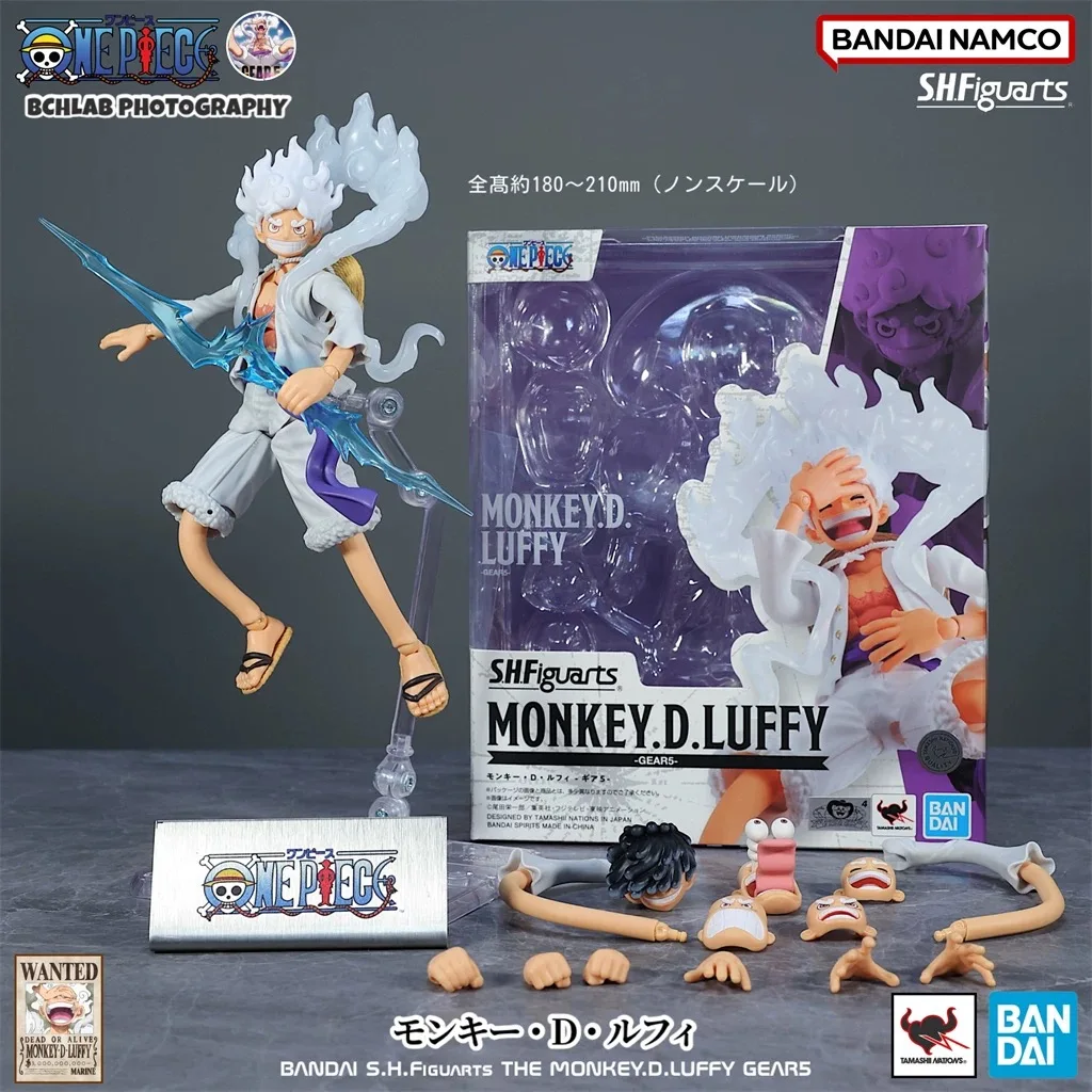 

Фигурка Bandai SHF: Луффи в пяти режимах (Бог Солнца, Ника), суперподвижная, со сменными лицами и множеством аксессуаров, идеальное высокое качество, ручная работа.
