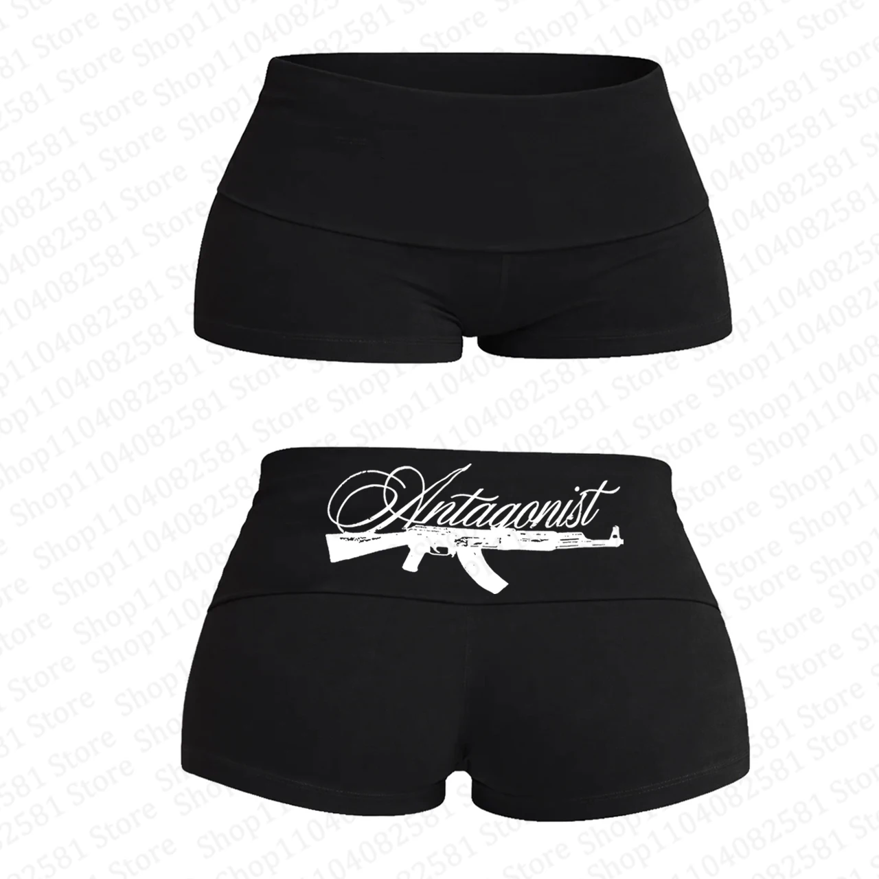 2000s popular shorts for women summer aesthetics fashion letter printing gothic style street wear hip-hop punk sexy shorts retro