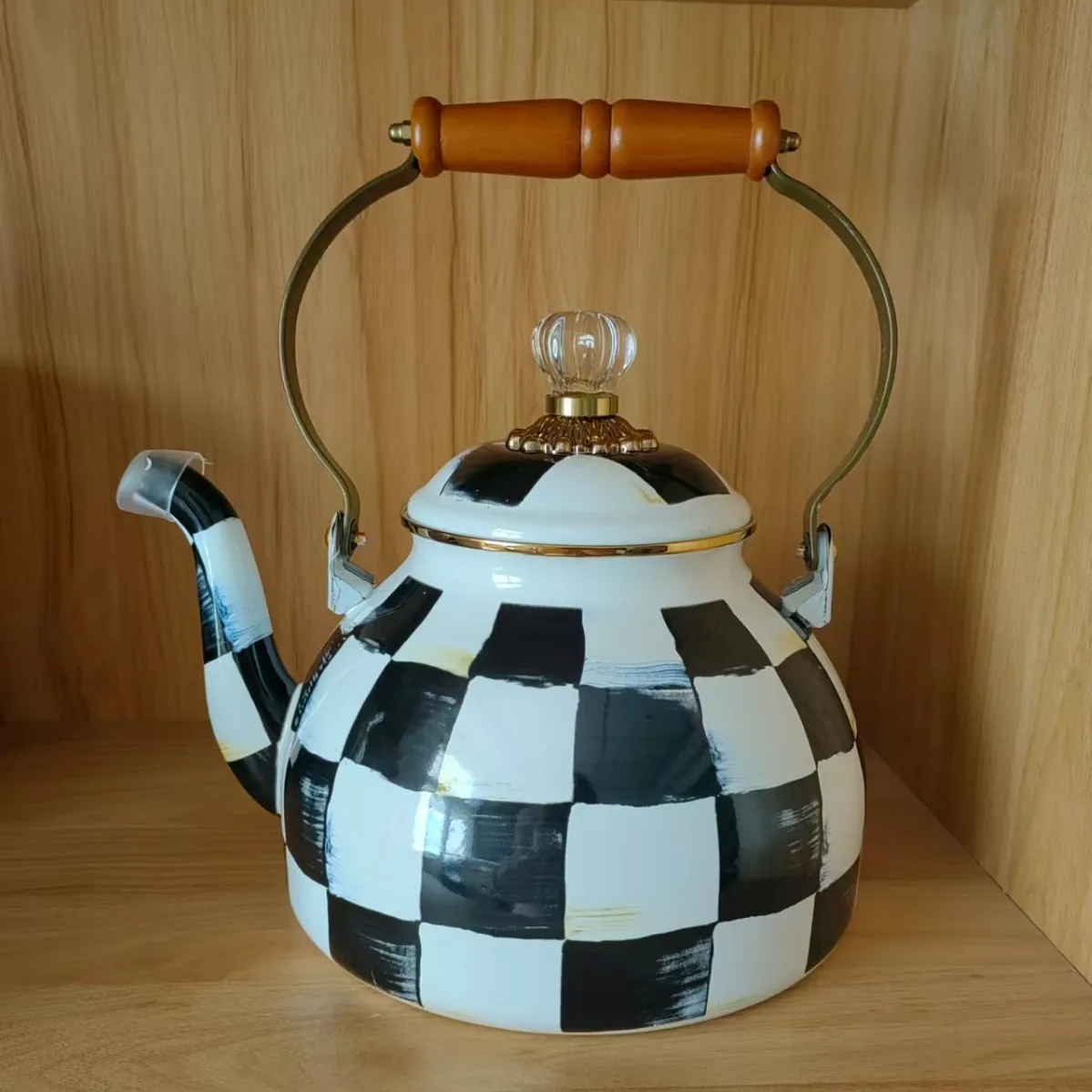 

WW enamel tea kettle Kung Fu tea kettle household large single pot heat-resistant tea set induction cooker direct fire heating