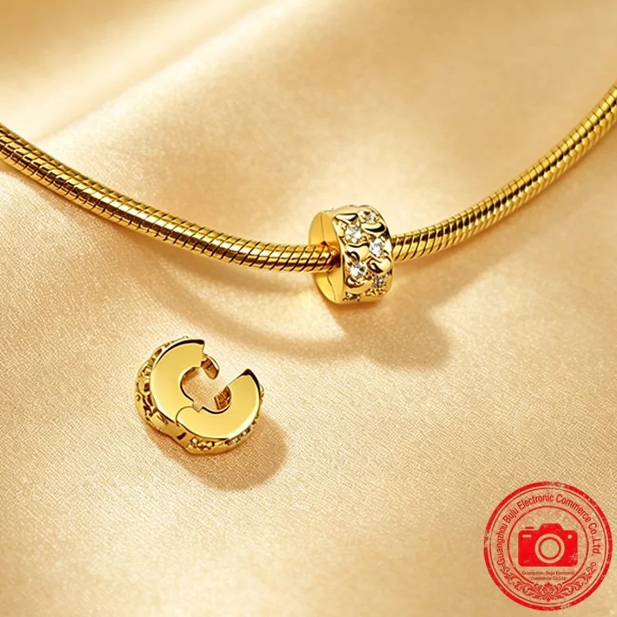 Neue Original-Charms-Perlen, runder Clip-Charm & Eiffelturm & transparenter Pavé-Clip-Charm, passend für Anhänger-Armbänder, Damenschmuck, Geschenk