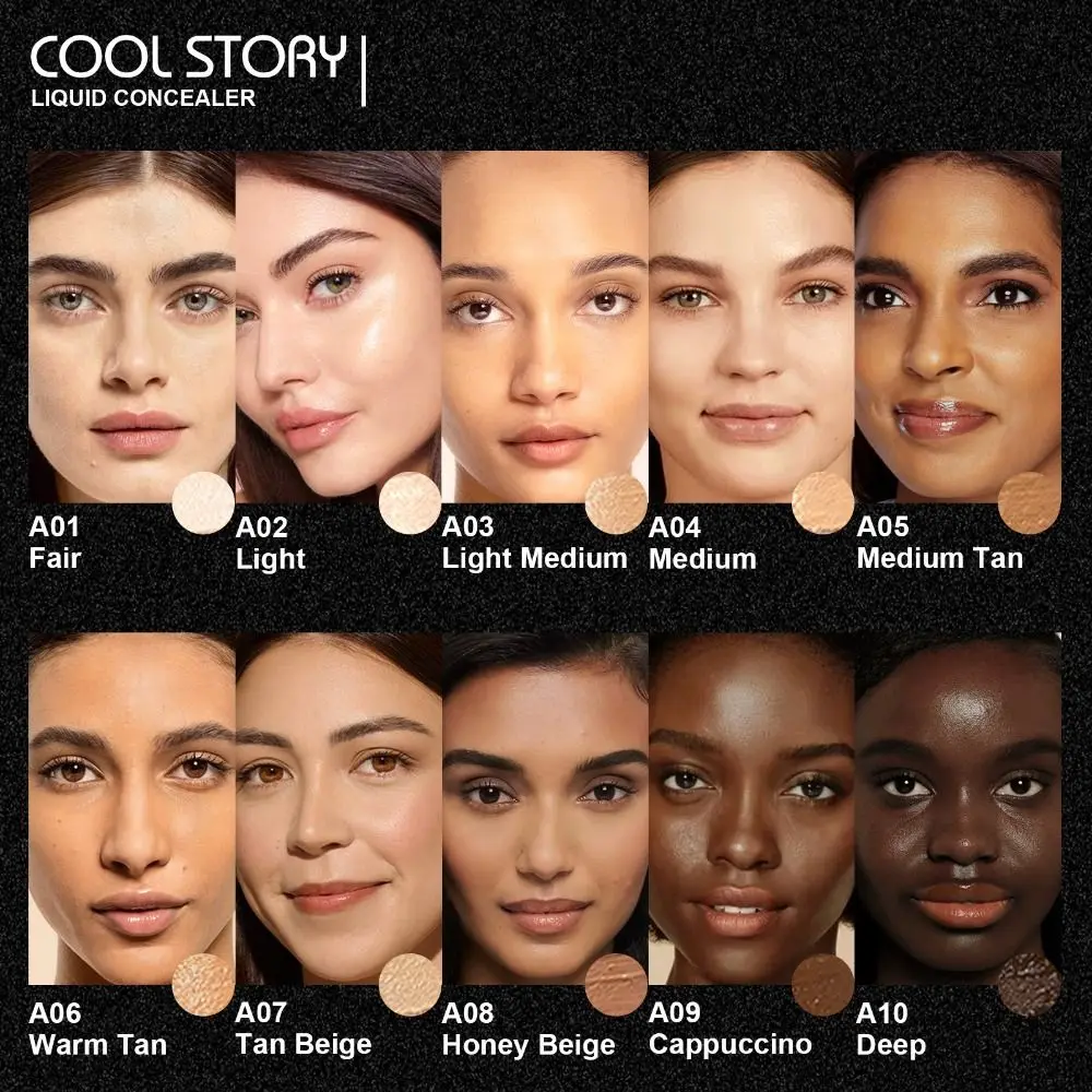 Waterproof Liquid Foundation Matte Full Coverage Foundation Concealer Cream Creamy Texture Sweat Proof