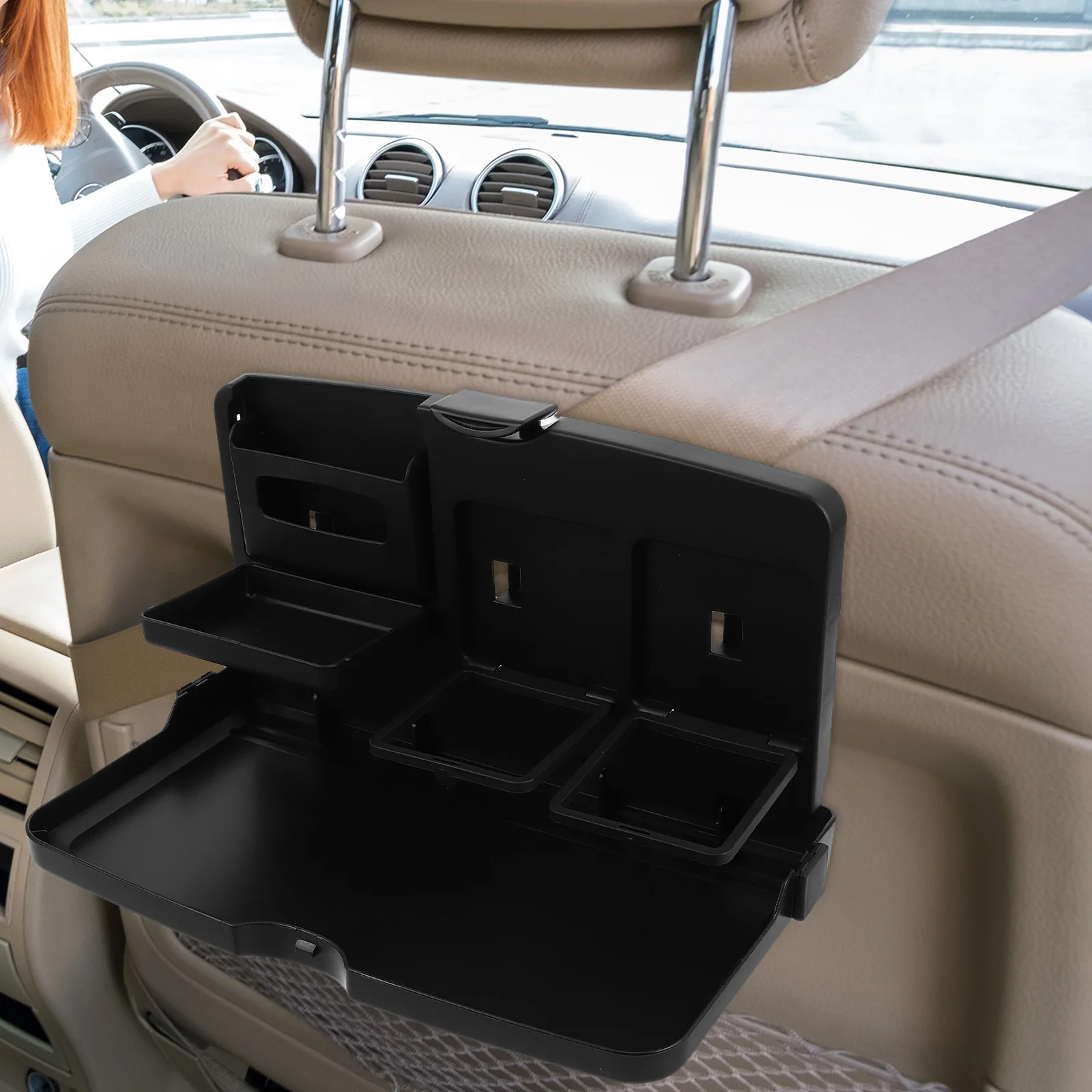 

Car Backseat Tray Foldable Seat Back Laptop Desk Multifunctional Food Table Tray Portable Organizer for Eating Working Traveling