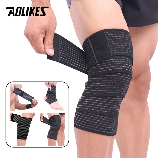 AOLIKES 1PC 40-180cm bandaż uciskowy ochraniacz stabilizator kolana orteza sport elastyczne paski na łokieć opaski na nogi bandaż trening Wrap